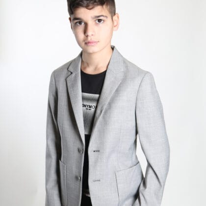 Grey Textured Blazer