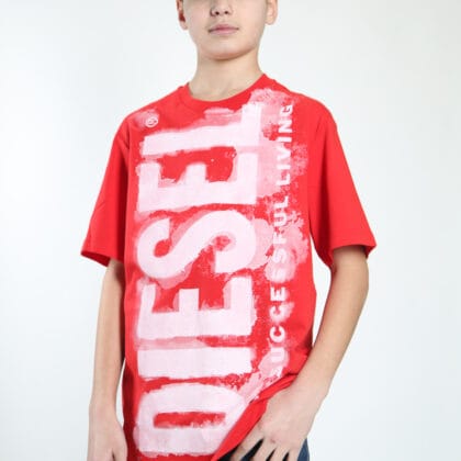 Red and White Diesel Tee